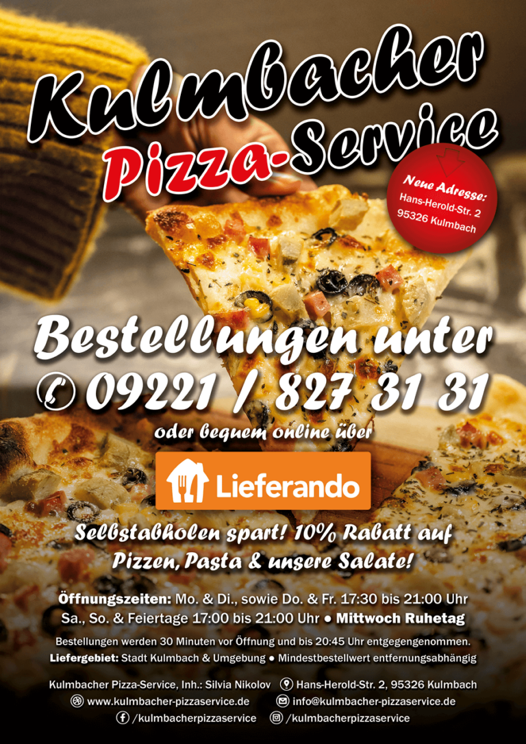 Kulmbacher Pizza-Service | Speisekarte | Seite 1